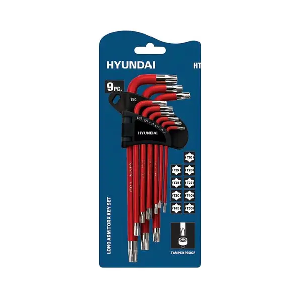 آچار آلن ستاره ای هیوندای مدل HT390 مجموعه 9 عددی