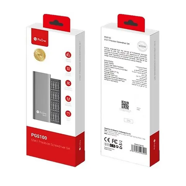 پیچ گوشتی و سری پیچ گوشتی پرووان مدل PGS100 بسته 51 عددی