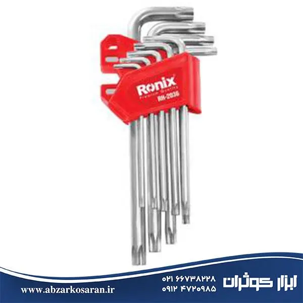 آچار آلن ستاره ای رونیکس مدل RH-2036 مجموعه 9 عددی