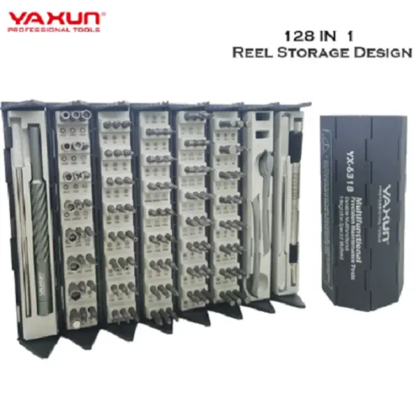 پیچ گوشتی یاکسون مدل YX-6318 مجموعه 128 عددی