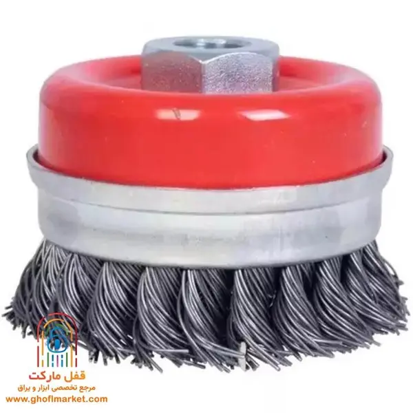 برس کاسه ای بافته 125×25 طوقه دار جهان برس مدل 0042