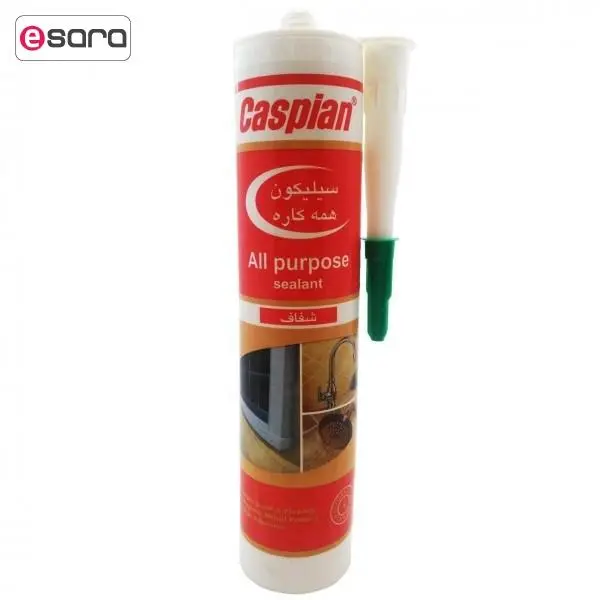 چسب سیلیکون آکواریوم کاسپین مدل شفاف حجم ۳۰۰ میلی لیتر