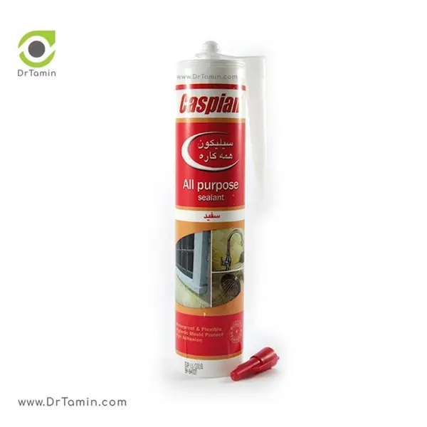 چسب سیلیکون آکواریوم کاسپین مدل شفاف حجم ۳۰۰ میلی لیتر