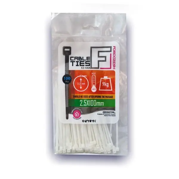 بست کمربندی پلاستیکی فروزش 10سانتیمتر عرض 2.5 میلیمتر (FOROZESH)