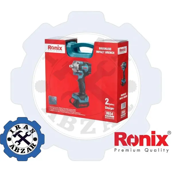 آچار بکس شارژی 20 ولت براش لس 350 نیوتن متر رونیکس مدل Ronix 8654