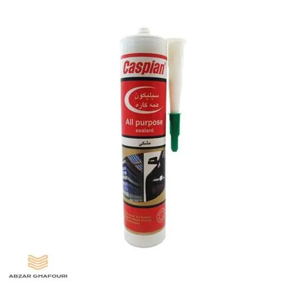 چسب سیلیکون کاسپین مدل مشکی حجم 300 میلی لیتر