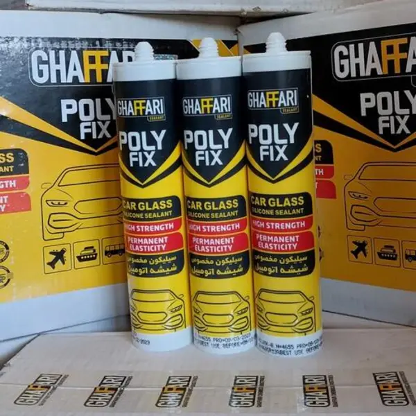 چسب سیلیکون مخصوص شیشه اتومبیل پلی فیکس غفاری 400 گرمی