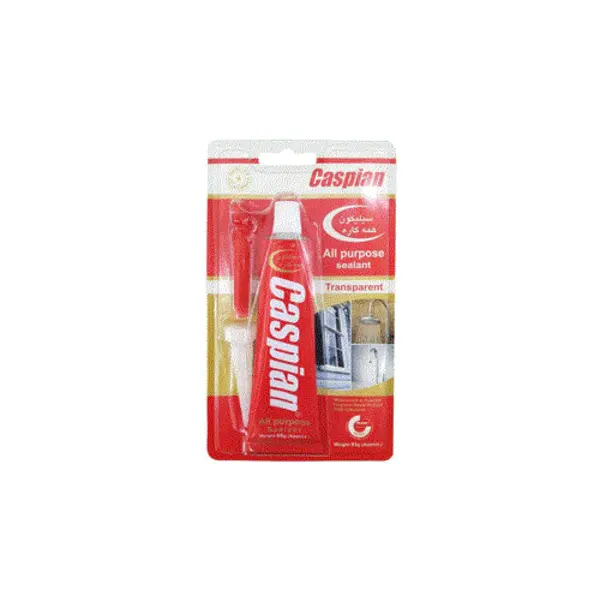 چسب سیلیکون آکواریوم کاسپین مدل شفاف تیوپی حجم 85 گرم