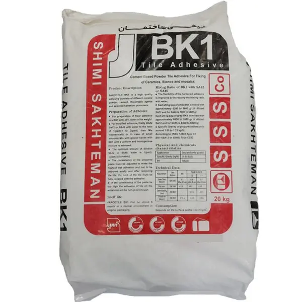چسب کاشی شیمی ساختمان  مدل BK1 وزن 20 کیلوگرم