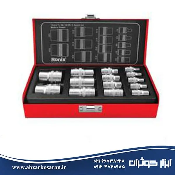 آچار بکس ستاره ای رونیکس مدل RH-2696 مجموعه 15 عددی