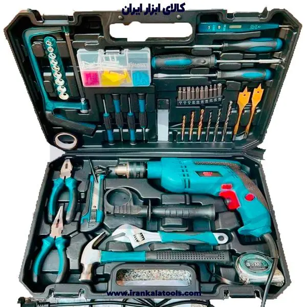مجموعه 100 عددی دریل چکشی باس مدل BS-1308