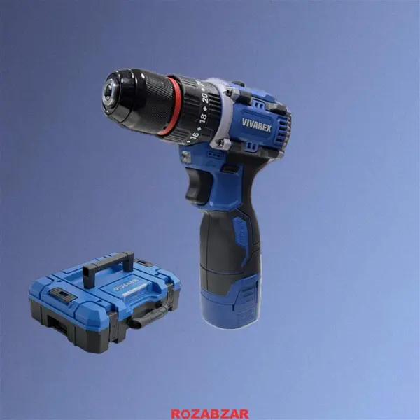 دریل شارژی چکشی دو باطری موتور براشلس ویوارکس مدل VR1608-BLX - 4