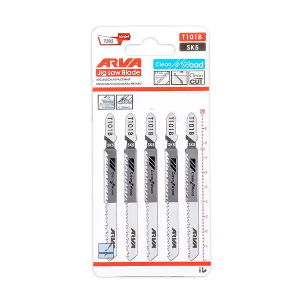 بسته 5 عددی تیغ اره عمودبر چوب T101B آروا کد 7202