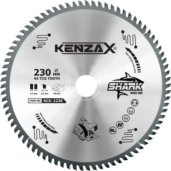 تیغ اره دیسکی کنزاکس سری SHARK مدل KCS-2230 - 2