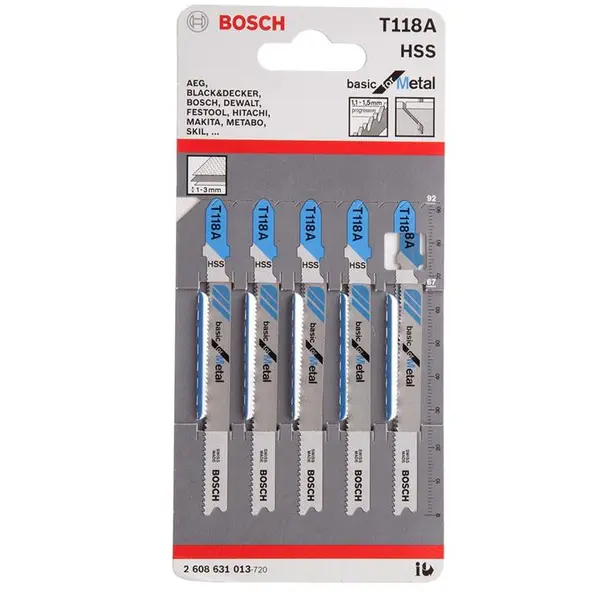 تیغ اره عمودبر فلز بوش مدل T118A بسته 5 عددی - 3