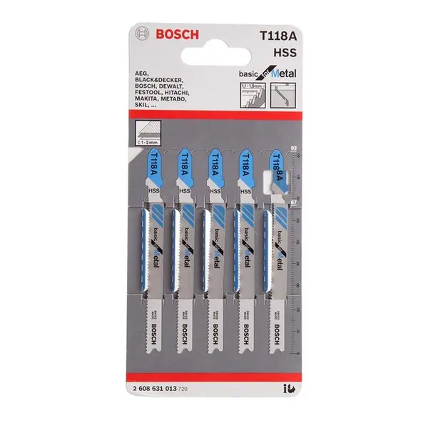 تیغ اره عمودبر فلز بوش مدل T118A بسته 5 عددی - 4