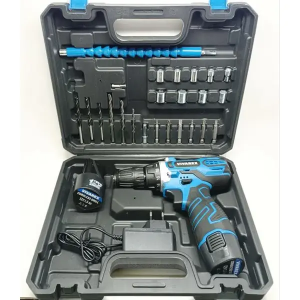 دریل پیچ گوشتی شارژی ویوارکس مدل VR12V-2A-BLUE مجموعه 28 عددی - 2