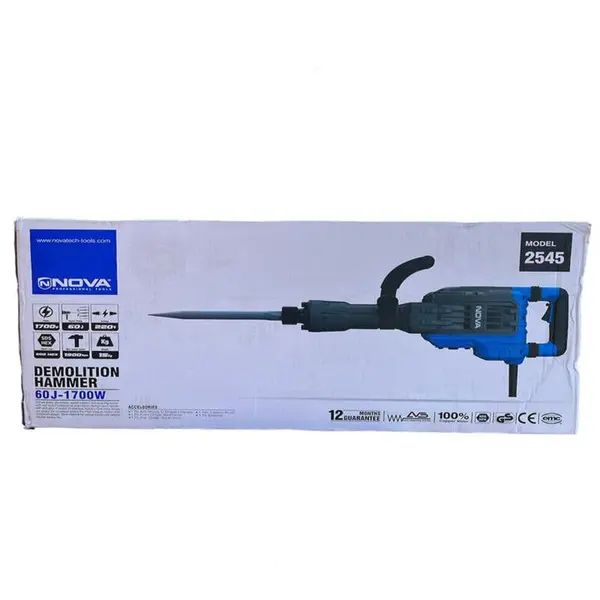 چکش تخریب 15 کیلویی 1700 وات 60 ژول روغنی نووا مدل 2545 - 4