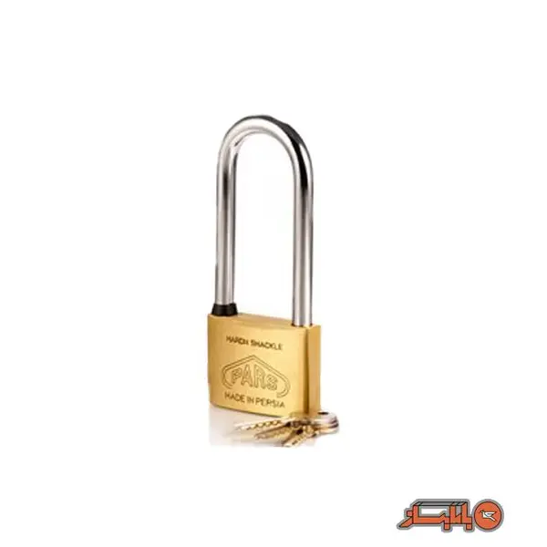 قفل آویز پارس برنجی گرده ماهی دو زبانه مدل P01-50 - 6
