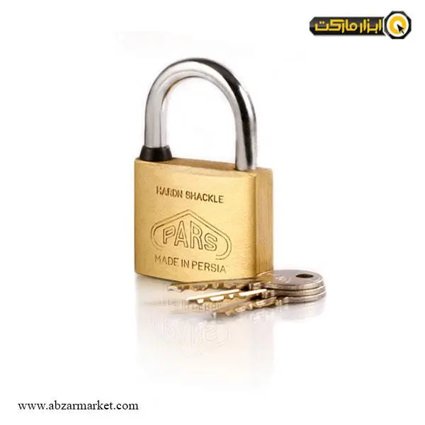 قفل آویز پارس برنجی گرده ماهی دو زبانه مدل P01-50 - 4