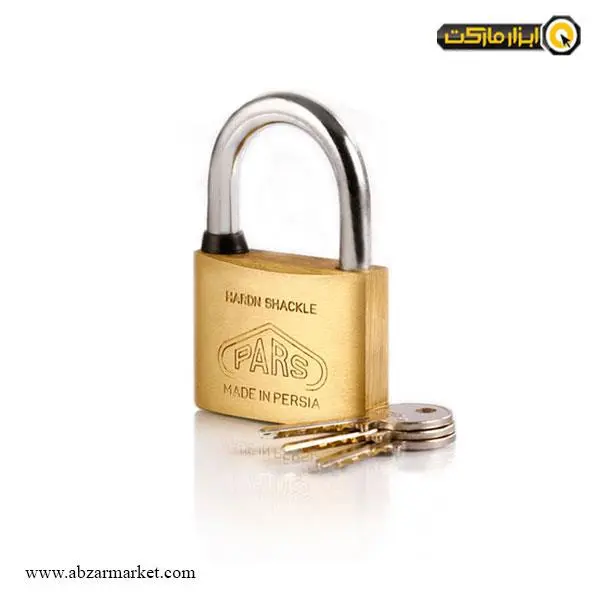 قفل آویز پارس برنجی گرده ماهی دو زبانه مدل P01-60 - 4