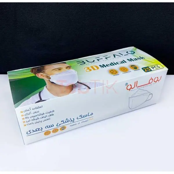 ماسک سه بعدی فیش 4 لایه KF94 بوفالو اصل (25 عددی) - 3