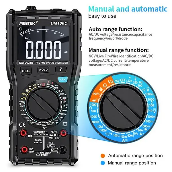 مولتی متر دیجیتال مستک مدل DM100C - 3