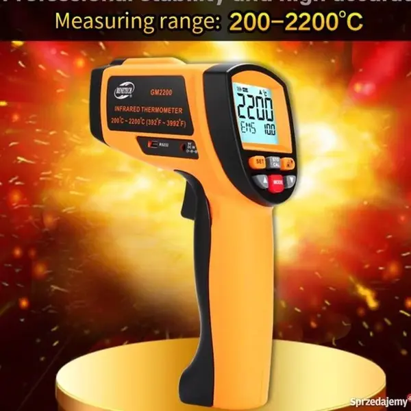ترمومتر لیزری تفنگی دیجیتال بنتک مدل GM 2200 - 3