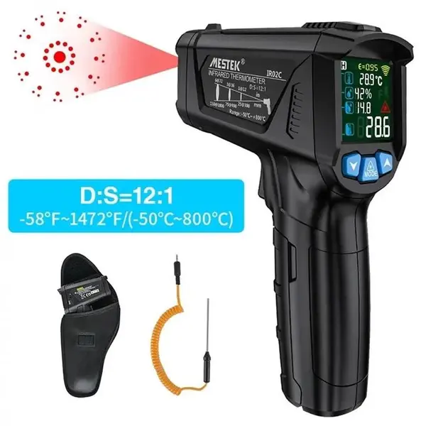 ترمومتر لیزری دیجیتال مستک مدل IR02C - 4