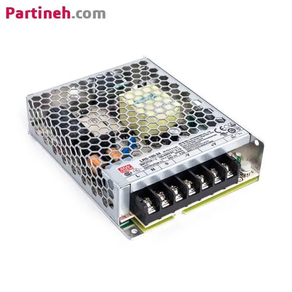 منبع تغذیه سوئیچینگ 24 ولت 4.5 آمپر مدل LRS-100-24 برند مینول (MEAN WELL)
