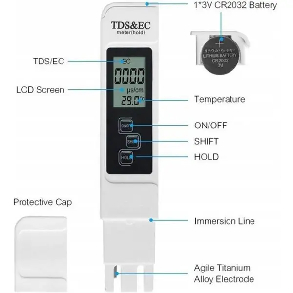 سختی سنج آب مدل TDS & EC - 5