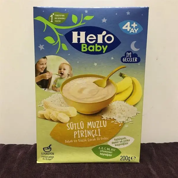 غذای کودک برنج با موز و شیر مخصوص شب هرو بیبی Hero Baby حجم ۲۰۰ گرم - 5