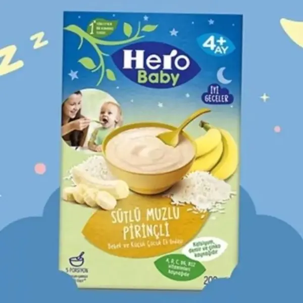 غذای کودک برنج با موز و شیر مخصوص شب هرو بیبی Hero Baby حجم ۲۰۰ گرم - 4