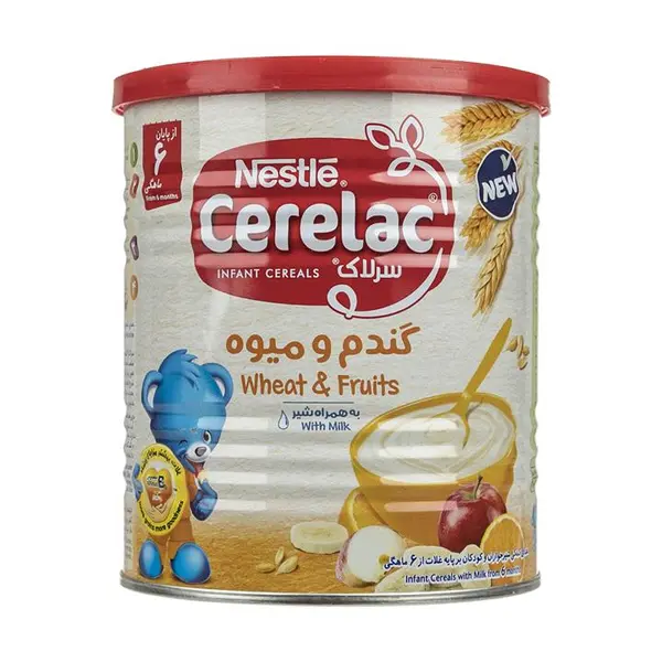 سرلاک با طعم گندم و میوه همراه با شیر برند نستله Nestle حجم 400 گرم - 2
