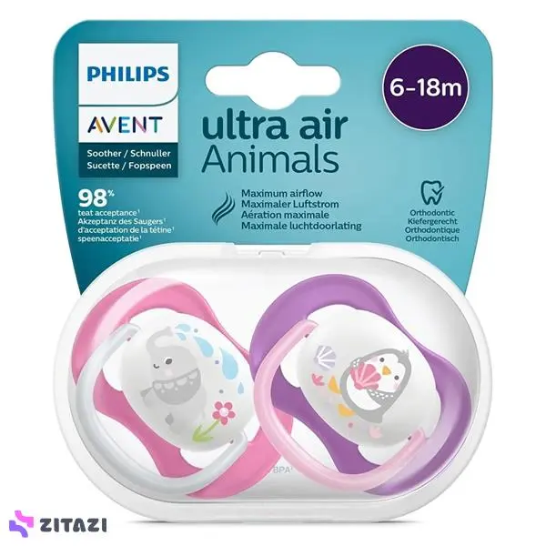 پستانک اونت مدل ultra air SCF080/08 بسته دو عددی