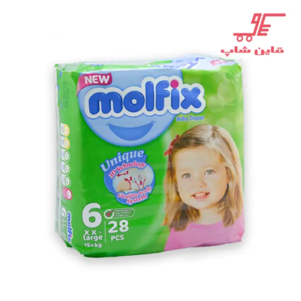 پوشک مولفیکس سایز ۶ بسته ۲۴ عددی - 5