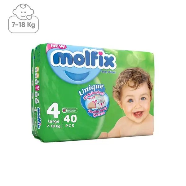 پوشک مولفیکس سایز ۴ بسته ۳۴ عددی - 6