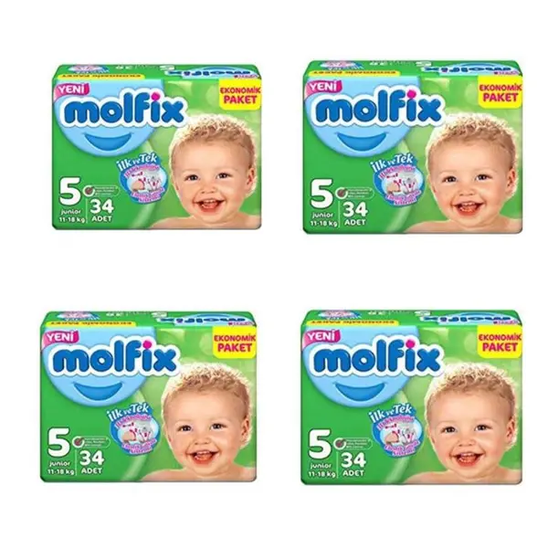 پوشک مولفیکس سایز ۴ بسته ۳۴ عددی - 5