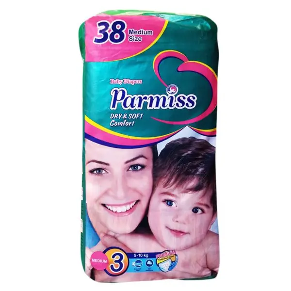 پوشک بچه پرمیس کد 00 سایز 3 بسته 38 عددی - 2