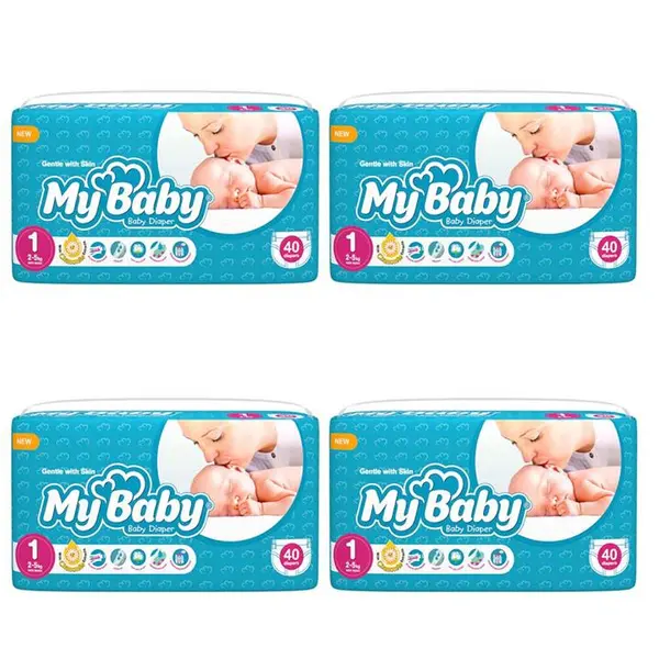 پوشک مای بیبی سایز 1 بسته 40 عددی - 4