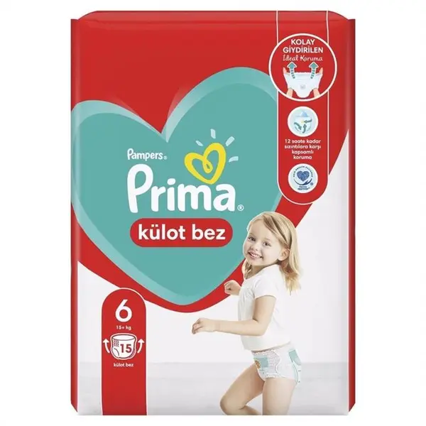 پوشک شورتی پریما سایز ۶ بسته 15 عددی - 2