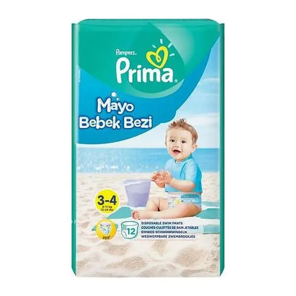 پوشک استخری پریما پمپرز سایز 3-4 بسته 12 عدد - 6