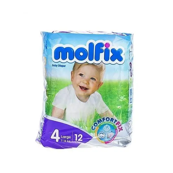 پوشک مولفیکس سایز 4 بسته 12 عددی - 5