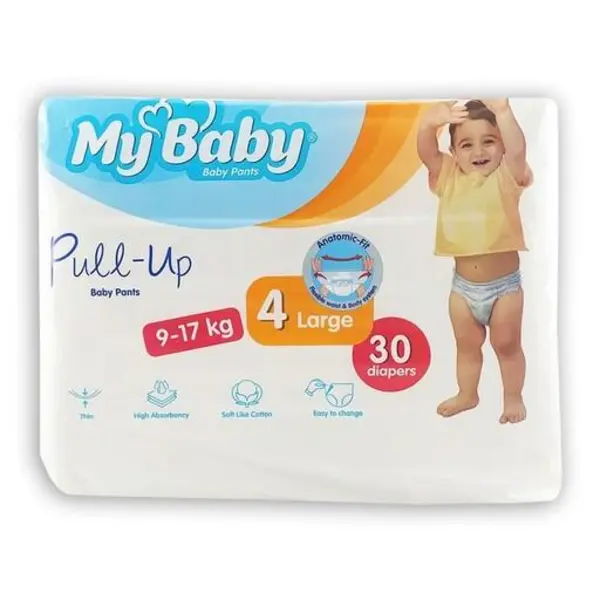 پوشک شورتی مای بیبی سایز 4 بسته 30 عددی - 3