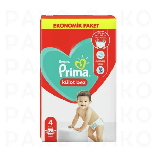 پوشک کودک پریما مدل شورتی سایز 4 بسته 46 عددی - 6