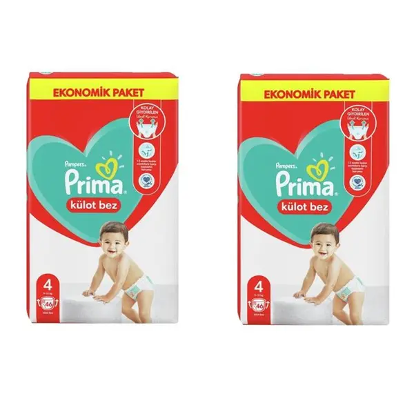 پوشک کودک پریما مدل شورتی سایز 4 بسته 46 عددی - 3