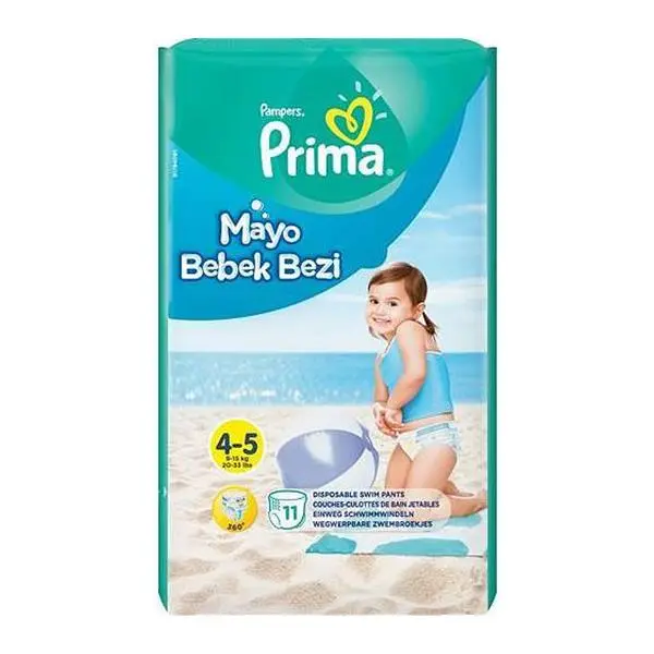 پوشک استخری پریما پمپرز سایز 4-5 بسته 11 عددی - 3