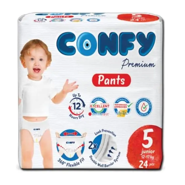 پوشک بچه کامل شورتی کانفی سایز 5 بسته 24 عددی - 4