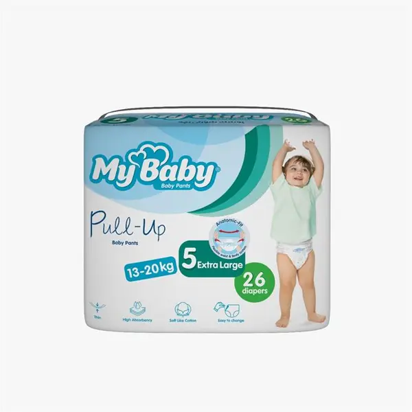پوشک شورتی مای بیبی سایز 5 بسته 26 عددی - 3