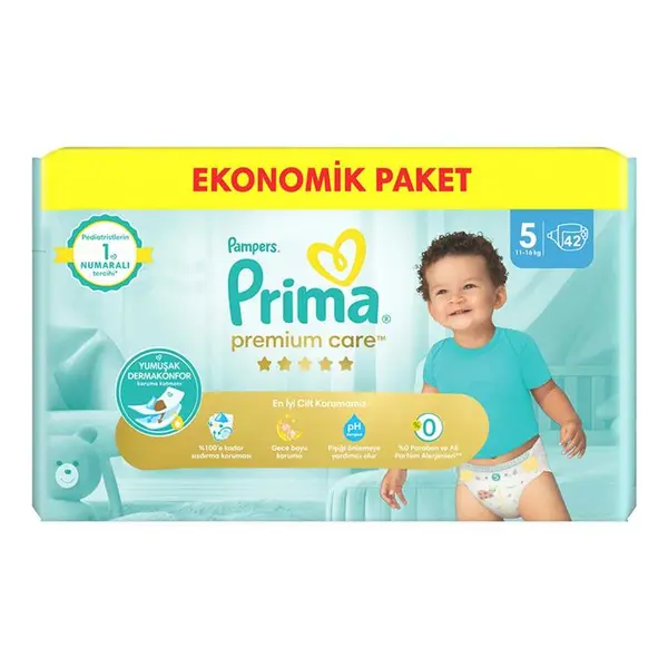پوشک پریما لهستان سایز 5 بسته 42 عددی - 2